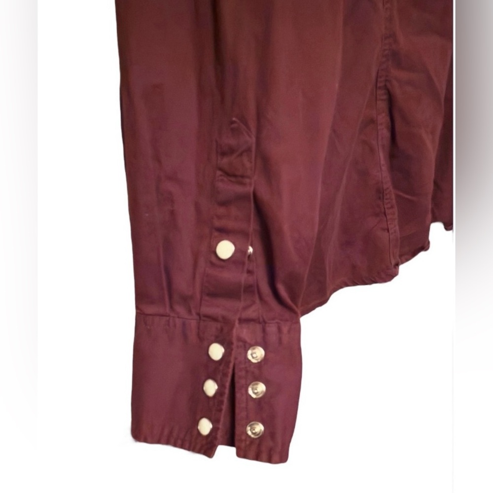 Women's Carhartt Long Sleeve Western Style Shirt with Collared Neckline 10-12/M - Picture 3 of 6
